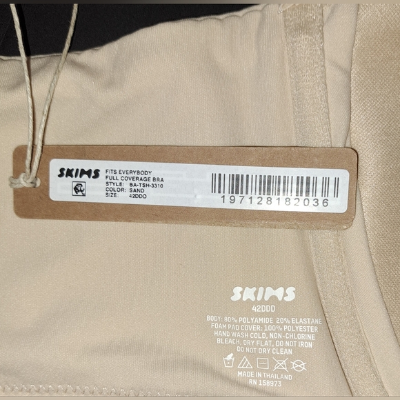 💕SKIMS Fits Everybody Lightly lined Underwire Full Coverage Bra Nude SAND 42DDD - Picture 4 of 12